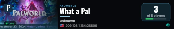 What a Pal live status badge