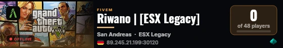 Riwano | [ESX Legacy] live status badge