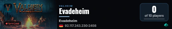 Evadeheim live status badge