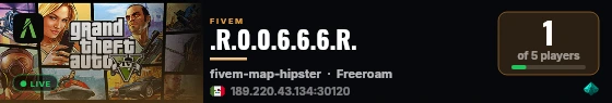 .R.0.0.6.6.6.R. live status badge