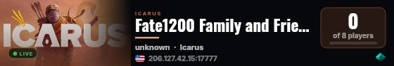 Fate1200 Family and Friends live status badge