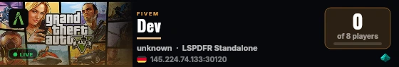 Dev live status badge
