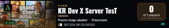 KR Dev X Server TesT live status badge