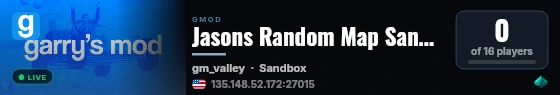 Jasons Random Map Sandbox live status badge