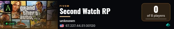 Second Watch RP live status badge
