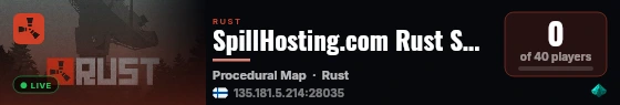SpillHosting.com Rust Server live status badge