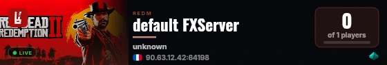 default FXServer live status badge