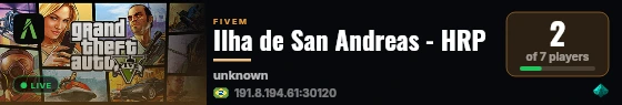 Ilha de San Andreas - HRP live status badge