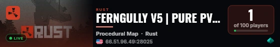 FERNGULLY V5 | PURE PVE | 3X | NO DECAY | NO KILL | NO RAID live status badge