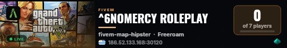 ^6NOMERCY ROLEPLAY  live status badge