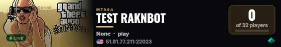 TEST RAKNBOT live status badge