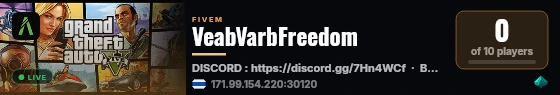 VeabVarbFreedom live status badge