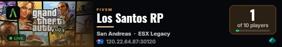 Los Santos RP live status badge