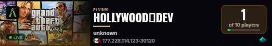 HOLLYWOODᆞDEV live status badge