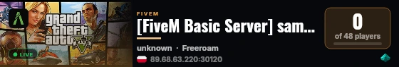 [FiveM Basic Server] samochodziki live status badge