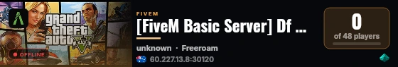 [FiveM Basic Server] Df Dev Server live status badge