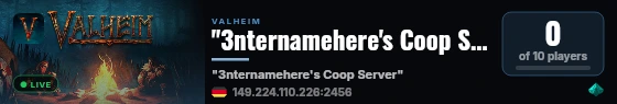 "3nternamehere's Coop Server" live status badge