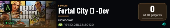 Fortal City 🌴 -Dev live status badge