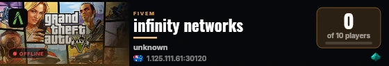 infinity networks live status badge