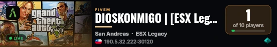 DIOSKONMIGO | [ESX Legacy] live status badge