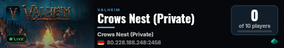 Crows Nest (Private) live status badge