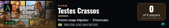 Testes Crassos live status badge