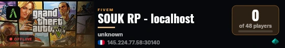 SOUK RP - localhost live status badge