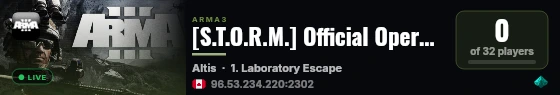 [S.T.O.R.M.] Official Operations Server live status badge