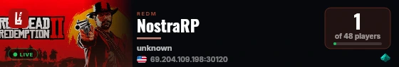 NostraRP live status badge