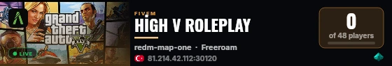 HİGH V ROLEPLAY live status badge