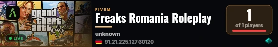 Freaks Romania Roleplay live status badge
