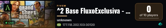 ^2 Base FluxoExclusiva - TEMA PROPRIO 👹 ^7 | ☂️ Base Completa e Inovadora ☂️ | 🎮 https://discord.gg/fluxoshop live status badge