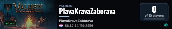 PlavaKravaZaborava live status badge