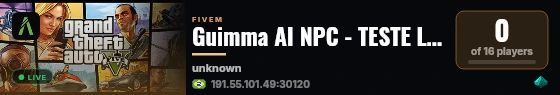 Guimma AI NPC - TESTE LOCAL live status badge