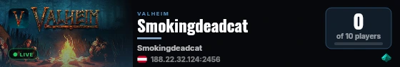 Smokingdeadcat live status badge