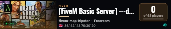 [FiveM Basic Server] ---development--- live status badge
