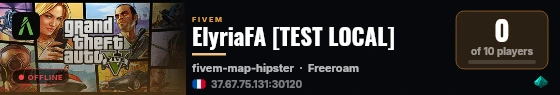 ElyriaFA [TEST LOCAL] live status badge