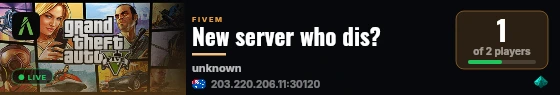 New server who dis? live status badge
