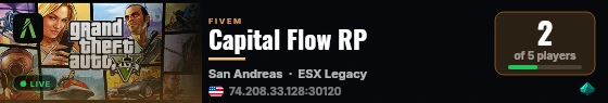 Capital Flow RP live status badge