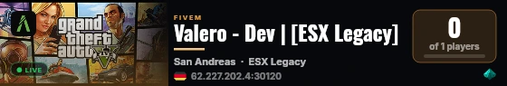 Valero - Dev | [ESX Legacy] live status badge