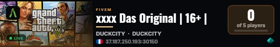 xxxx Das Original | 16+ | live status badge