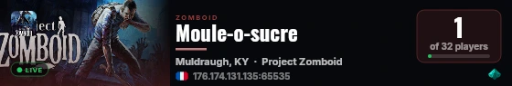 Moule-o-sucre live status badge