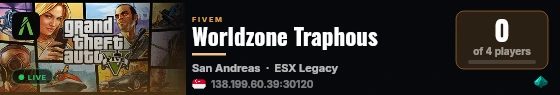 Worldzone Traphous live status badge