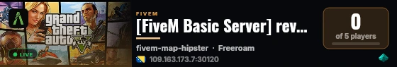 [FiveM Basic Server] revolucija test 5 live status badge