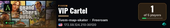 VIP Cartel live status badge
