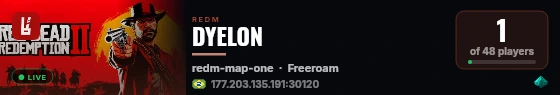 DYELON live status badge