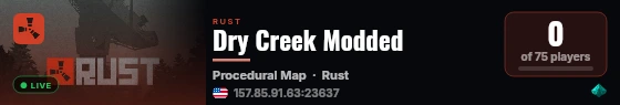 Dry Creek Modded live status badge