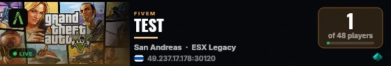 TEST live status badge