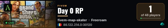 Day 0 RP live status badge