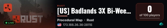 [US] Badlands 3X Bi-Weekly live status badge